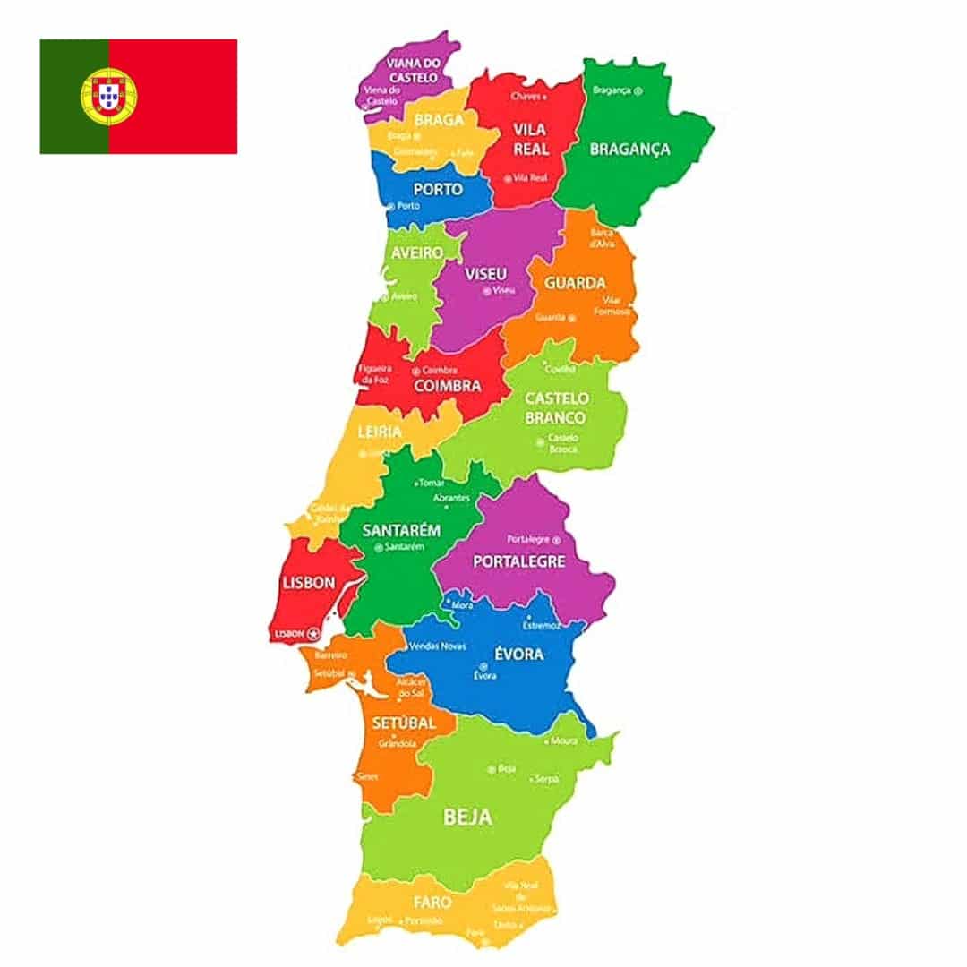 Mapa Dos Distritos De Portugal Portugalcaralho 6181